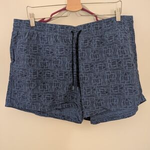 L.L. Bean Teal Patterned Shorts